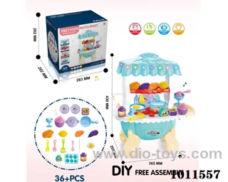 kitchen car set with  light &music  not include  in color box