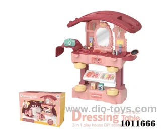 Dressing table  with touch light music trolley + 6 PCS color mud , not include in Color box