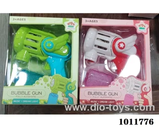 Bubble Blower gun with light& music 2 color mixed loading not include in window box