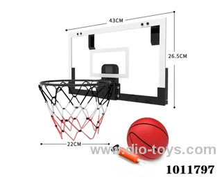 Scoring hanging basketball board in color box