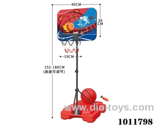 Scoring retractable basketball stand in color box