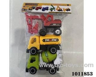 3pcs Engineering vehicle in pp bag with header