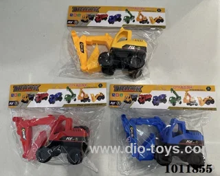 Engineering vehicle 3 color mixed loading in pp bag with header