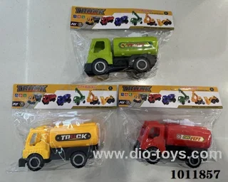 Engineering vehicle 3 color mixed loading in pp bag with header