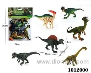 6 pcs 7 inch animal suit in pvc  bag