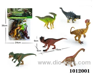 6 pcs 7 inch animal suit in pvc  bag