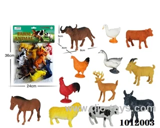 12pcs5 inch  animal  in  pvc bag