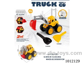Excavator engineering vehicle + 2 sand tools (skidding)