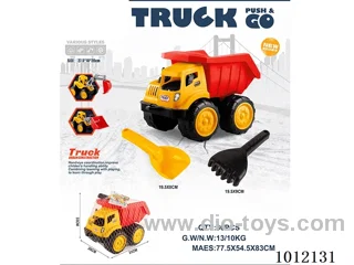 Dumper engineering vehicle + 2 sand tools (skidding)
