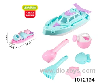 Beach toys boat(2 colors mix ）in net bag