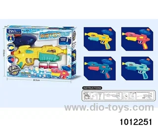 2-in-1 water gun+bubble (4-color mixed ) in window box