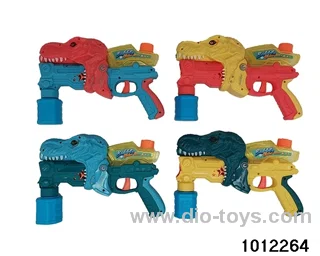 2-in-1 water gun+80ml bubble water(4-color mixed ) in poly bag header