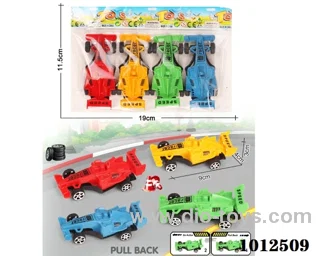 4pcs pull back Racing car 4 color mixed loading in opp bag