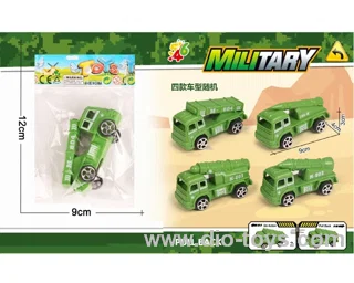 pull back Military missile vehicle 4 sets mixed loading in opp bag