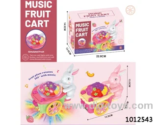 fruit cart with music 2 color mixed loading in color box