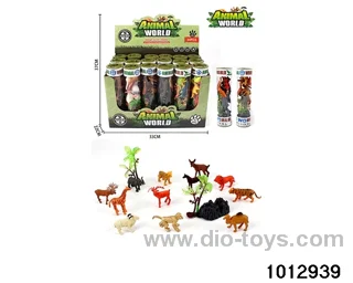 Paint 12 small animals in PVC Tin