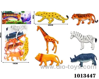animal set in PP bag with header