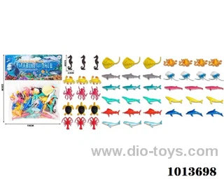 animal set in PP bag with header