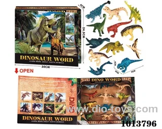 dinosaur set in color box
