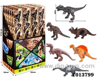 dinosaur set in color box