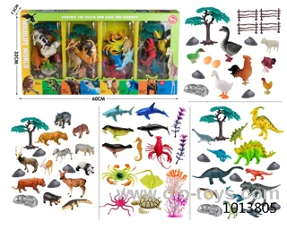 dinosaur set 4sets mixed  loading in color box