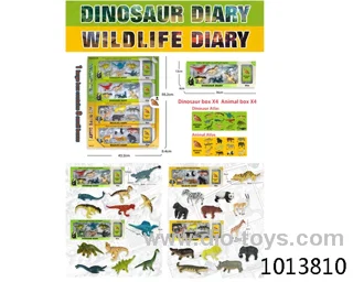 dinosaur set in color box