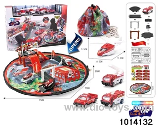 Alloy car and track scene toys in color box