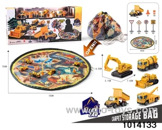Alloy car and track scene toys in color box