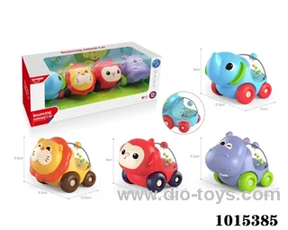 4 pcs baby Cartoon car in Display box in Window box