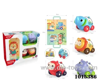 4 pcs baby Cartoon car in Display box in Window box