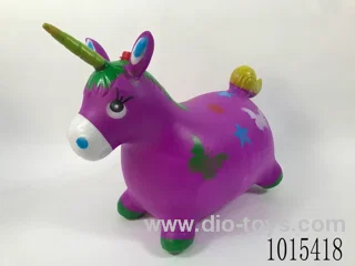 Children jump a horse and jump a horse-mix colors