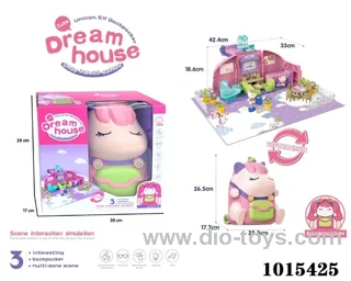 dream house set  with  light &music in window box