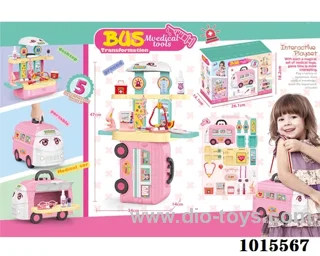 5 in 1  doctor tools bus in color box