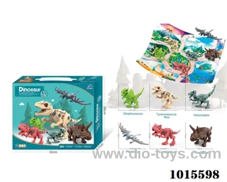 dinosaur set 6sets mixed loading in color box