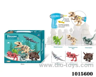 dinosaur with Electric screwdriver 6sets mixed loading in color box