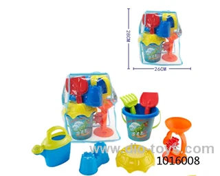 7pcs beach toys in PVC packsack