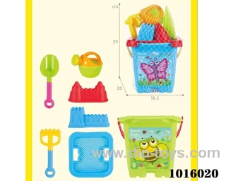 7pcs beach toys in  Net bag