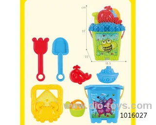 7pcs beach toys in  Net bag