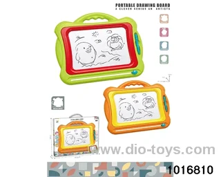 Magnetic drawing board in window box