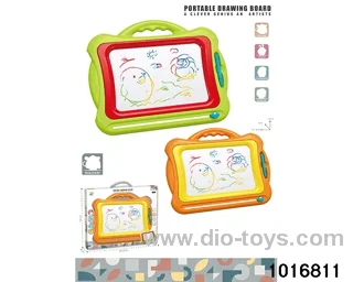 Magnetic drawing board in window box