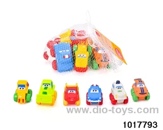 Enamel gliding car in Net bag