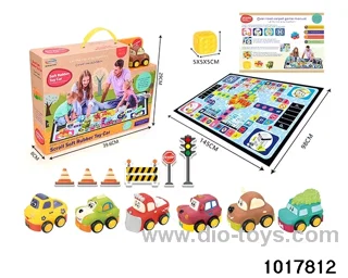 Enamel gliding car With carpet in color box