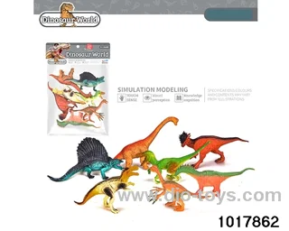 7pcs Dinosaurs in PP bag with header