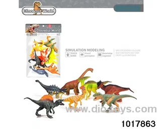 7pcs Dinosaurs in PP bag with header