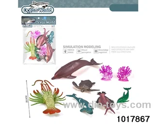 8pcs Marine Animals in PP bag with header