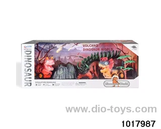 Dinosaur scene set in display box