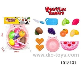 18pcs Fruit cutting toy in poly bag header