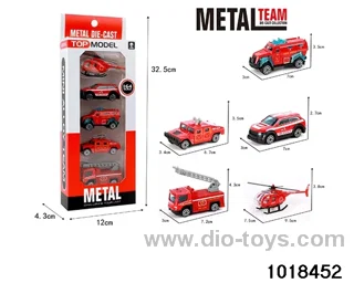 Sliding alloy car（5pcs）in window box