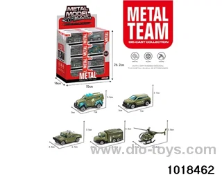 Sliding alloy car in display box