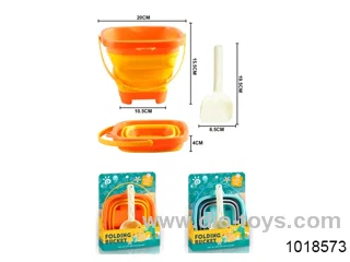 folded beach bucket in display box